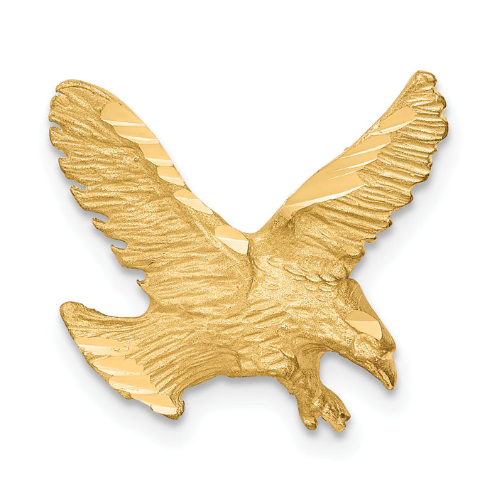10k Solid Diamond-cut Eagle Charm-10C627