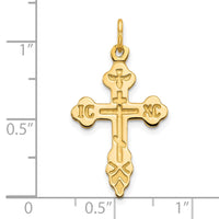 10K Eastern Orthodox Cross Charm-10C66