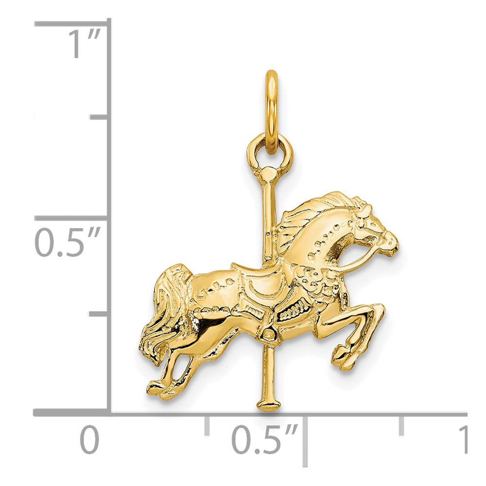 10k Solid Carousel Horse Charm-10C669