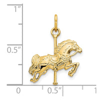 10k Solid Carousel Horse Charm-10C669