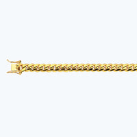 14K 8MM YELLOW GOLD SOLID MIAMI CUBAN 30" CHAIN NECKLACE (AVAILABLE IN LENGTHS 7" - 30")