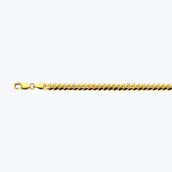 18K 6MM YELLOW GOLD SOLID MIAMI CUBAN 20" CHAIN NECKLACE (AVAILABLE IN LENGTHS 7" - 30")