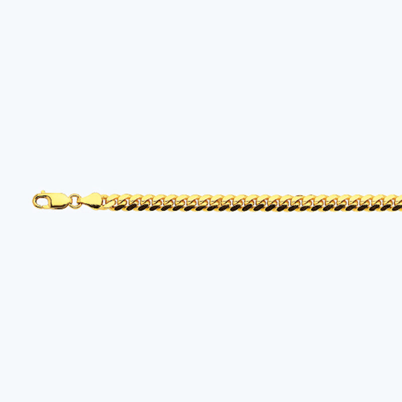 10K 6MM YELLOW GOLD SOLID MIAMI CUBAN 30" CHAIN NECKLACE (AVAILABLE IN LENGTHS 7" - 30")