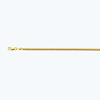 10K 3.5MM YELLOW GOLD SOLID MIAMI CUBAN 28" CHAIN NECKLACE (AVAILABLE IN LENGTHS 7" - 30")