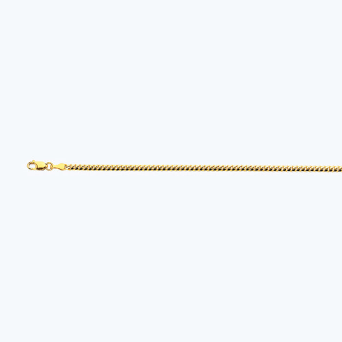 14K 2.5MM YELLOW GOLD SOLID MIAMI CUBAN 24" CHAIN NECKLACE (AVAILABLE IN LENGTHS 7" - 30")