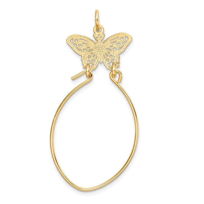 10k Filigree Butterfly Charm Holder-10C691