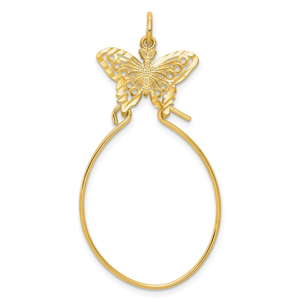 10k Filigree Butterfly Charm Holder-10C691