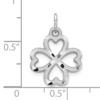 10k White Gold 4-Leaf Clover Pendant-10C719W
