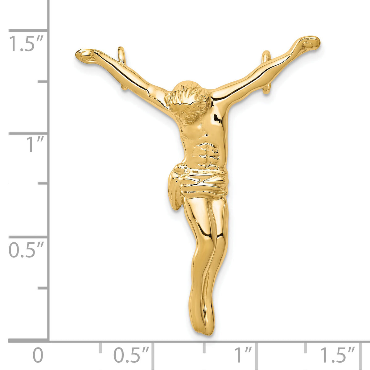 10k Solid Polished Corpus Pendant-10C72