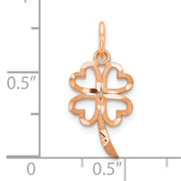 10k Rose Gold Four Leaf Clover Pendant-10C720R