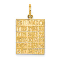 10k Solid Bingo Card Charm-10C728