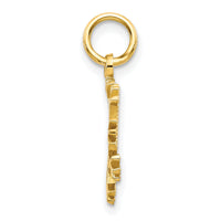 10k Solid Polished Snowflake Charm-10C732