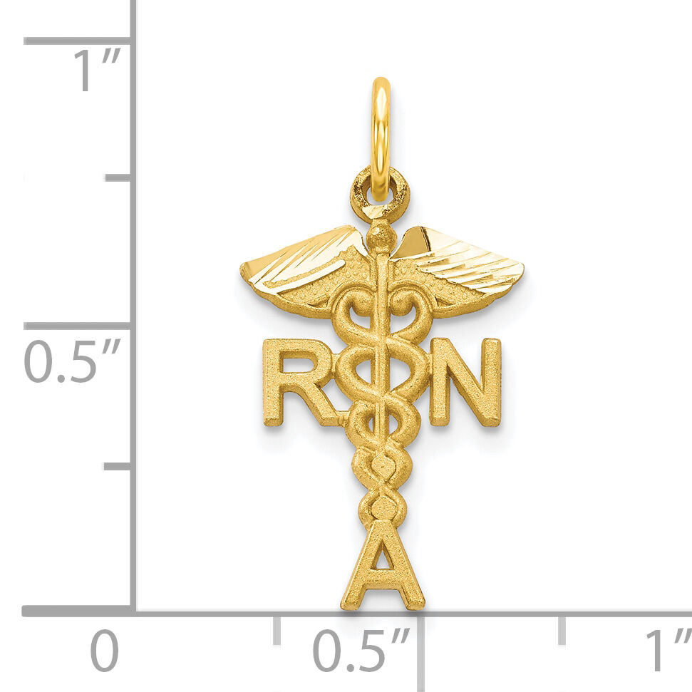 10k Solid Registered Nurse Charm-10C743