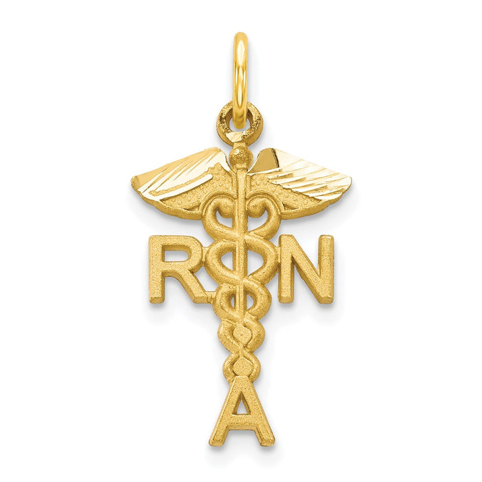 10k Solid Registered Nurse Charm-10C743