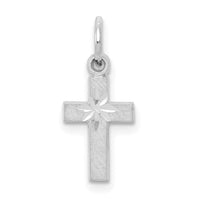 10k White Gold Cross Charm-10C74W