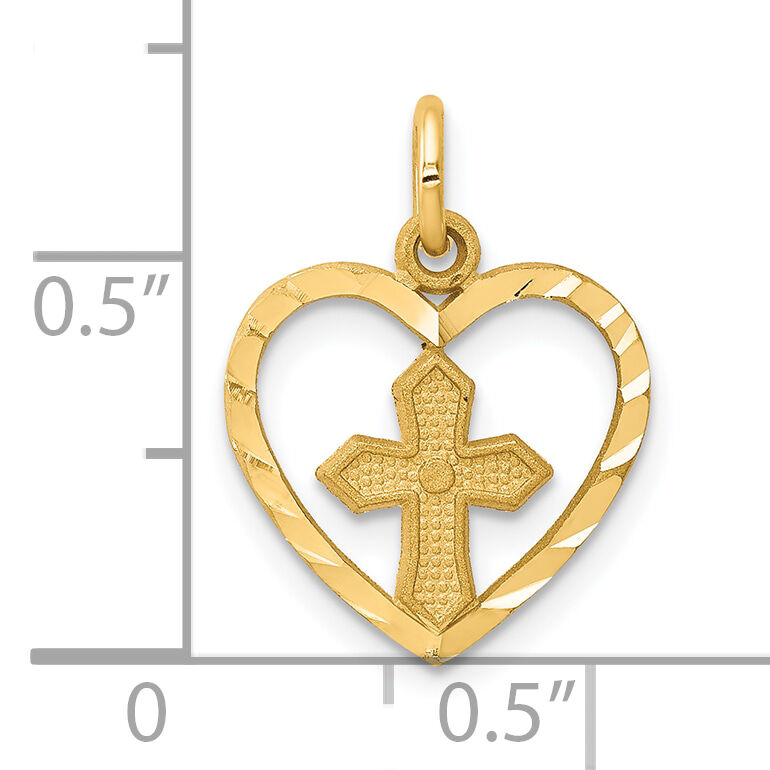 10k Cross Charm-10C76