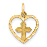 10k Cross Charm-10C76