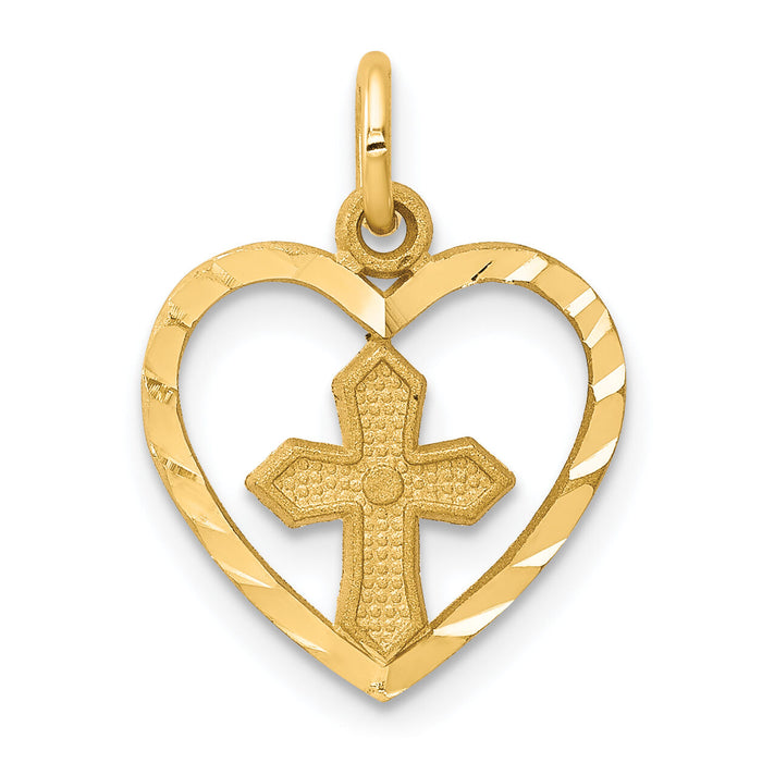 10k Cross Charm-10C76