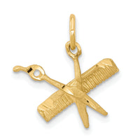 10K Comb and Scissors Charm-10C760