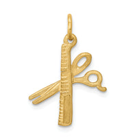 10K Comb and Scissors Charm-10C761