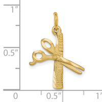 10K Comb and Scissors Charm-10C761