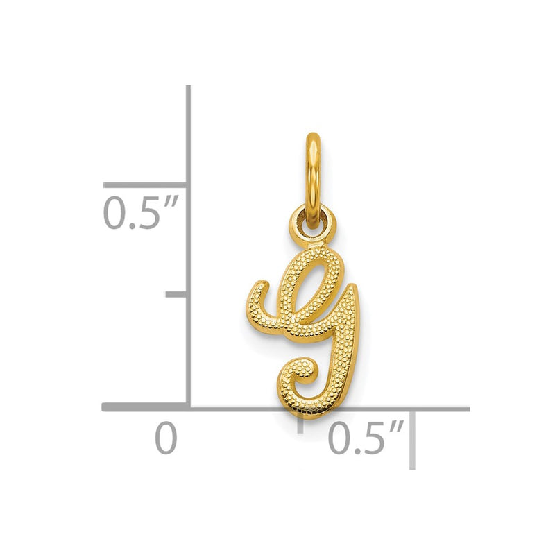 10k Initial G Charm-10C763G