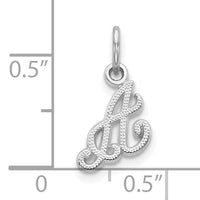 10k White Gold Initial A Charm-10C763WA