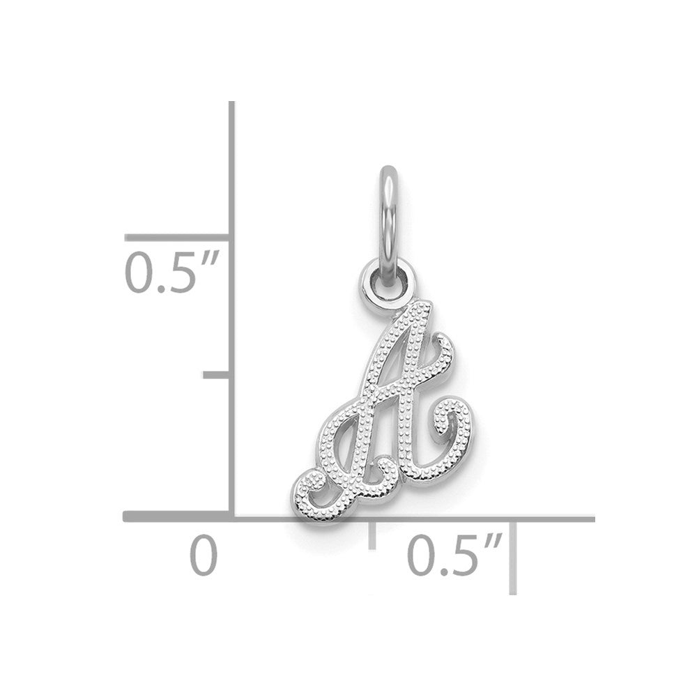 10k White Gold Initial A Charm-10C763WA