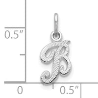 10k White Gold Initial B Charm-10C763WB