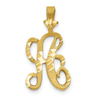 10k Diamond-cut Grooved Initial A Charm-10C767A