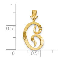 10k Diamond-cut Grooved Initial C Charm-10C767C