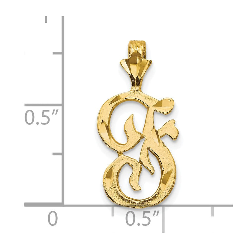 10k Initial F Pendant-10C767F