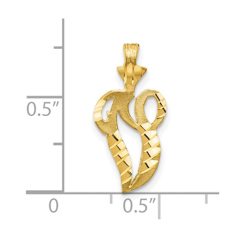 10k Initial V Pendant-10C767V