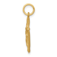 10k Solid Satin Polished Cross Charm-10C79