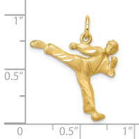 10k Solid Karate Person Charm-10C863