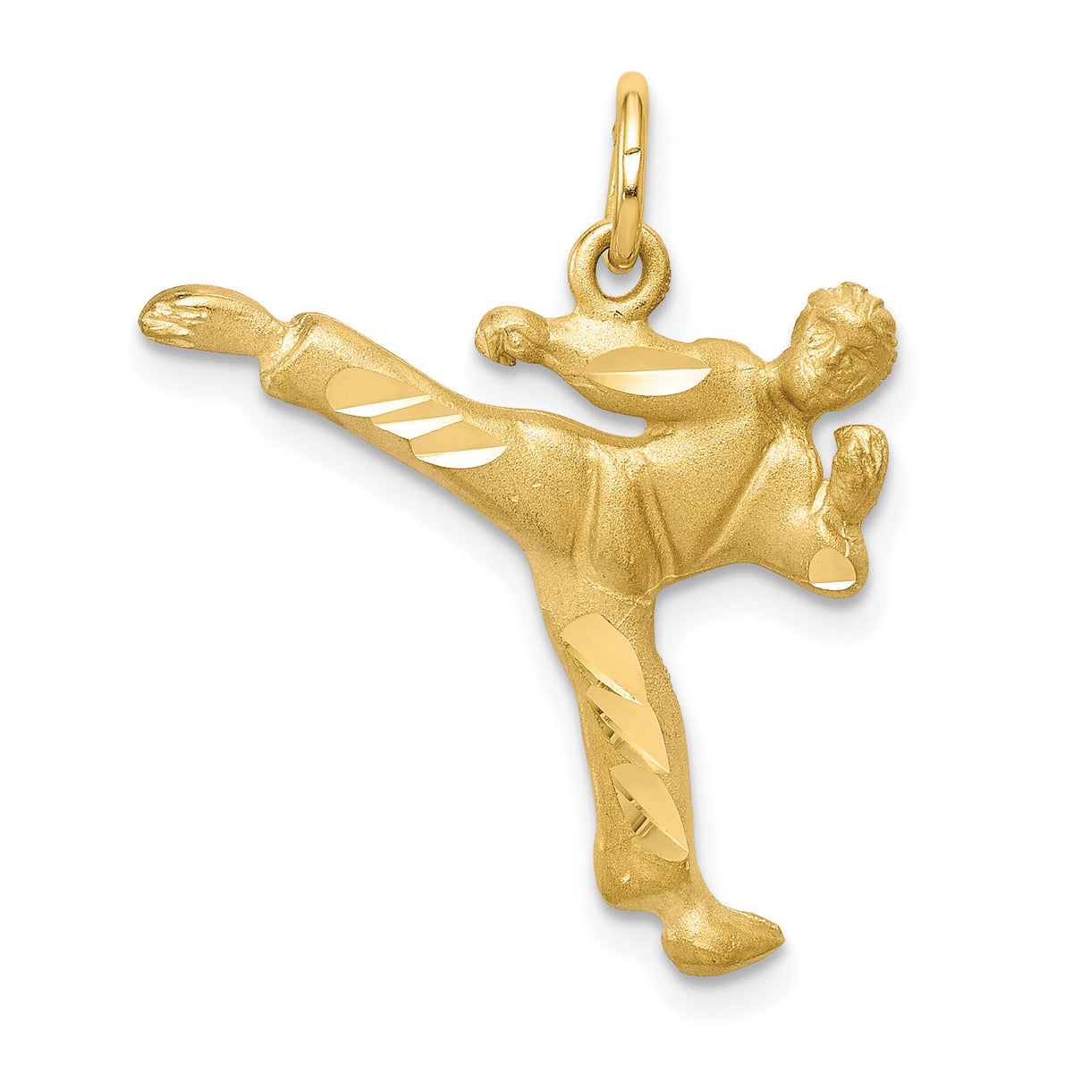 10k Solid Karate Person Charm-10C863