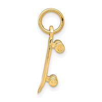 10K Solid 3-D Skateboard Charm-10C867