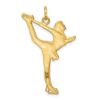 10k Solid Diamond-cut Figure Skater Charm-10C872