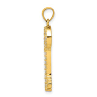 10k CZ Key Pendant-10C906