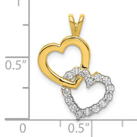10k CZ Heart Pendant-10C924