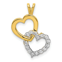 10k CZ Heart Pendant-10C924