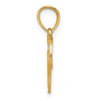 10K w/Rhodium Heart Charm-10C933