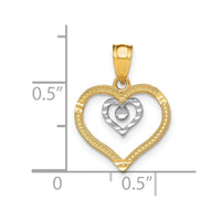 10K w/Rhodium Heart Charm-10C933