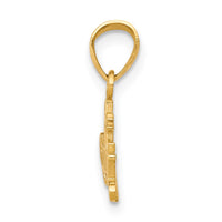 10K w/Rhodium #1 GODMOTHER Charm-10C966