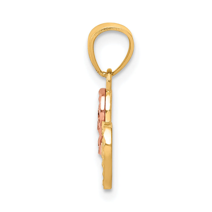 10K Two-Tone Small 15 ANOS Charm-10C967