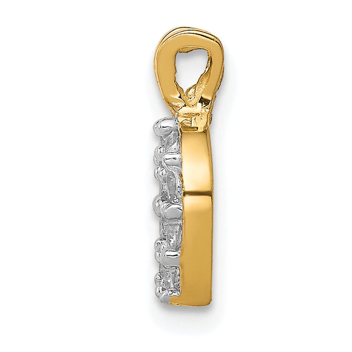 10k Small CZ Horseshoe Charm-10C979