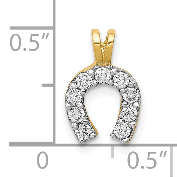 10k Small CZ Horseshoe Charm-10C979