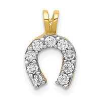 10k Small CZ Horseshoe Charm-10C979