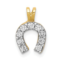 10k Small CZ Horseshoe Charm-10C979