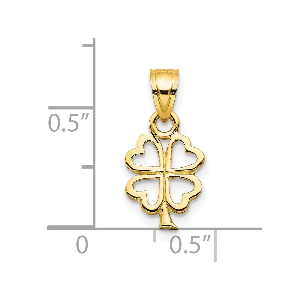 10k Four Leaf Clover Charm-10C984